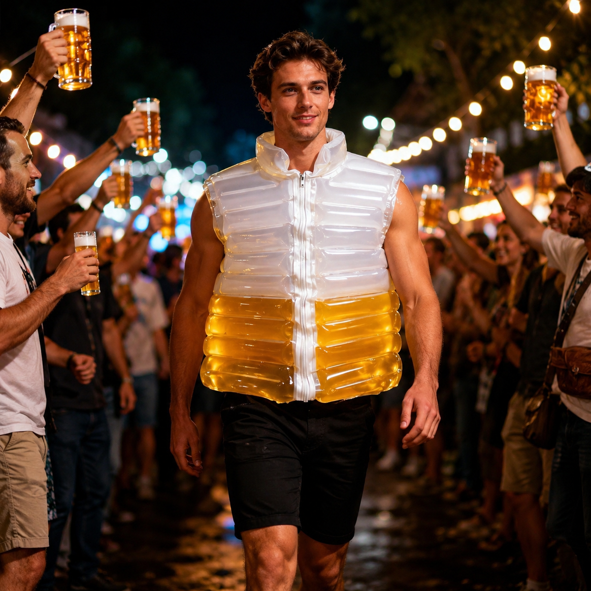 Transparent Beer-Filled Jacket for Pools Beer Jacket Transparent Beer Jacket