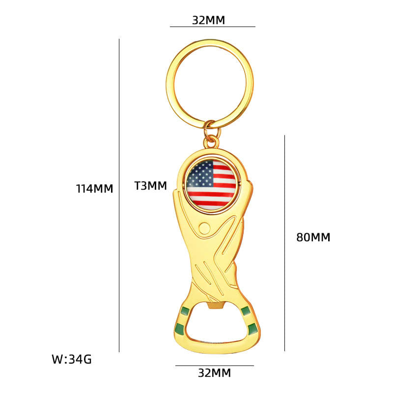 2026 World Cup Bottle Opener Key Chain