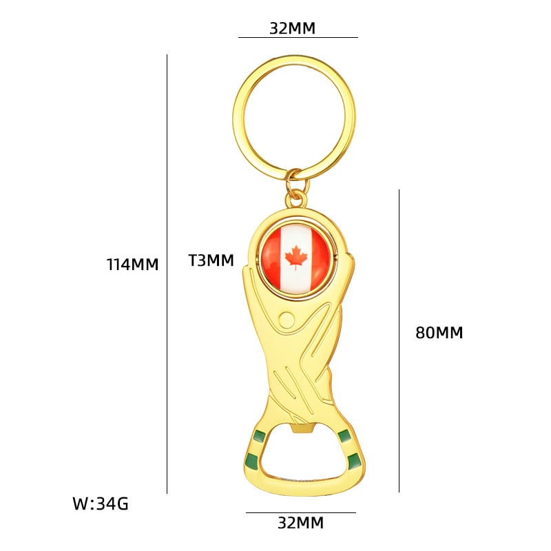2026 World Cup Bottle Opener Key Chain