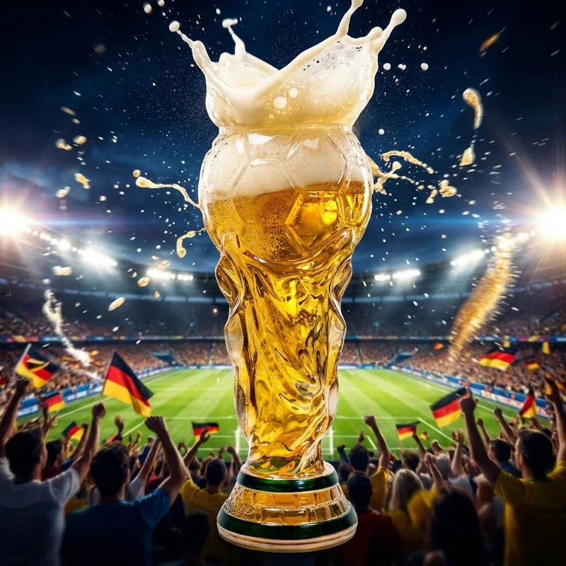 Premium 2026 Trophy Beer Glass with Opener